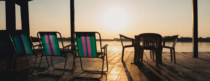  Caboclos House - muelle flotante al atardecer 