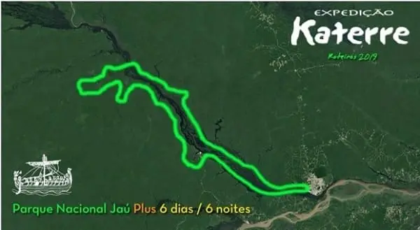 Mapa Rota Parque Nacional Jaú Plus - 6D